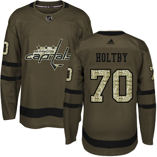 Washington Capitals Trikot #70 Braden Holtby Authentic Grün Salute to Service